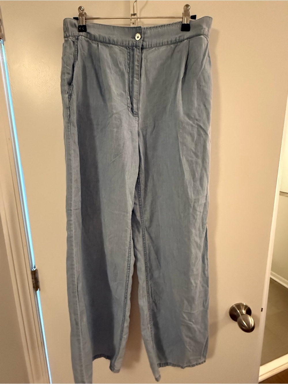 Michael Kors Light Blue Elastic Waist Pants